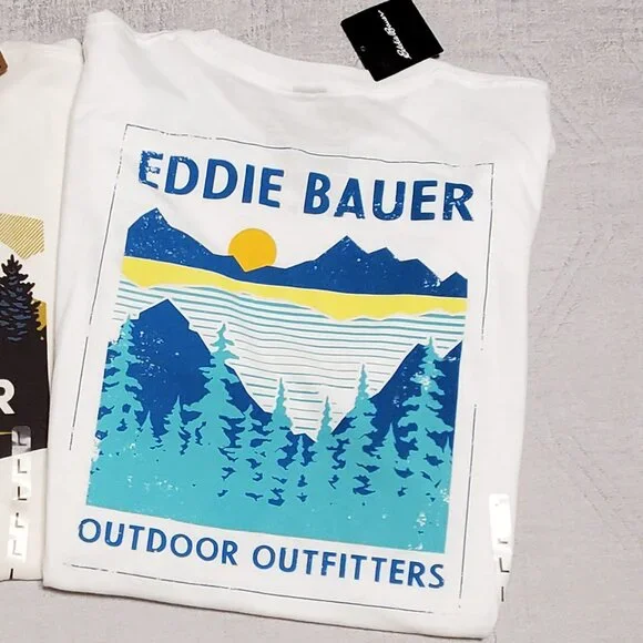 NWT! Bundle -2 Eddie Bauer Outdoor Outfitters Men's Crew Shirts Size: L - Picture 7 of 9